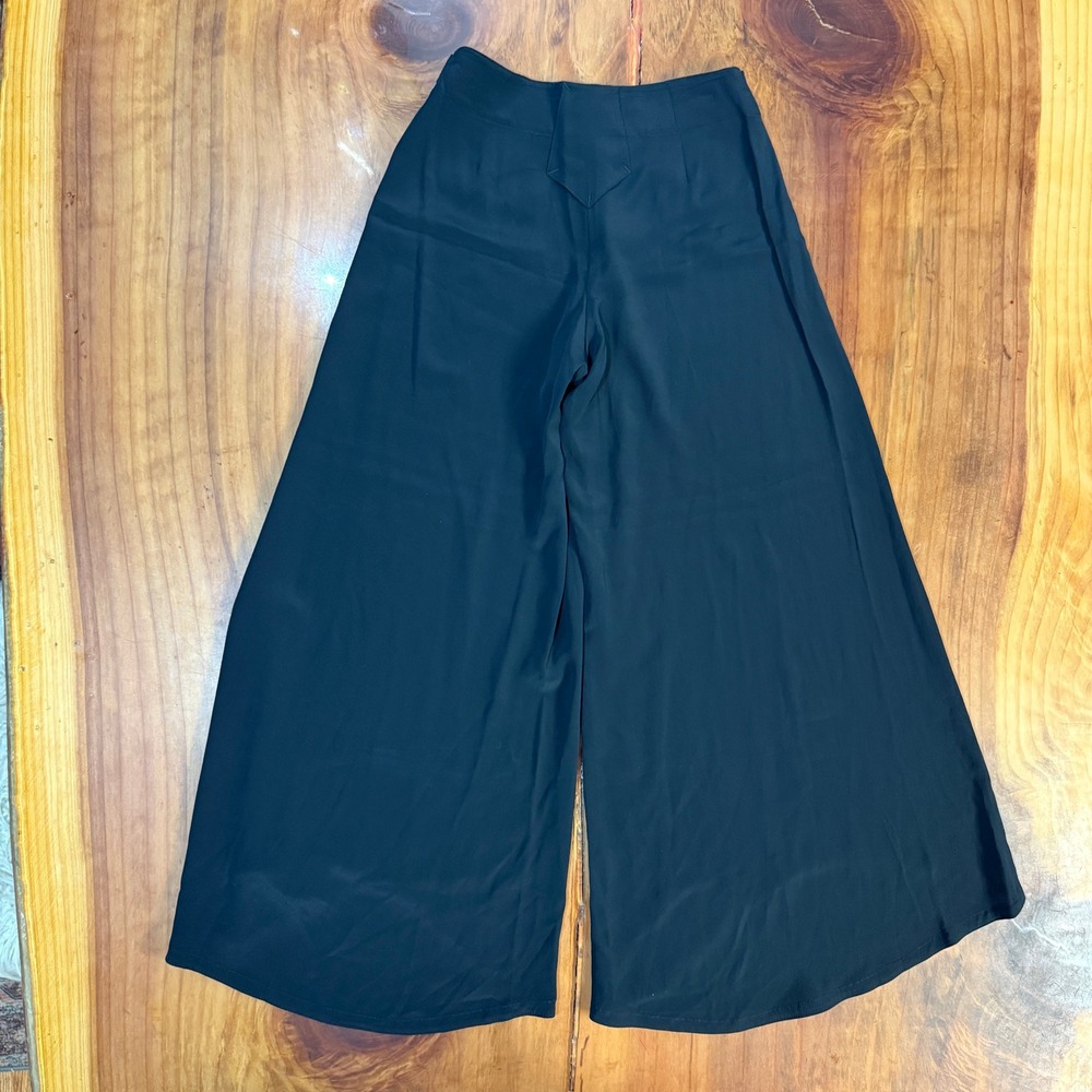 Emporio Armani Women's Culotte Pants 38 Wide leg Silk Designer Acetate Crop OO23 - Picture 10 of 10